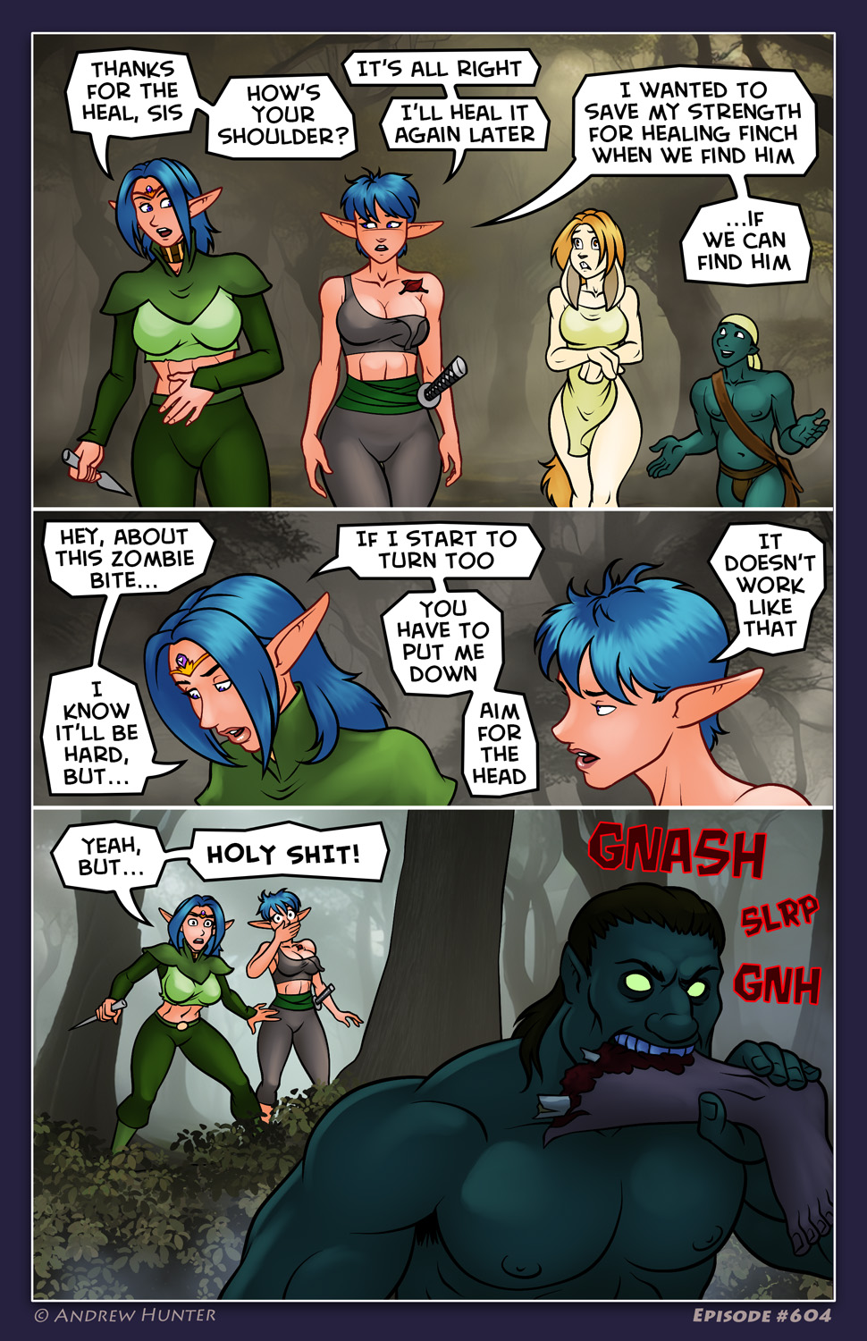 Nightfall in the Forest